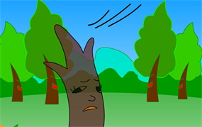 不高兴发芽的树flash动画